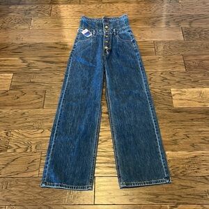 YKK Jeans Wide Leg High Rise NWT Size L